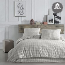 Cote Blanc Mini Kare %100 Pamuk Battal Boy Nevresim Takımı