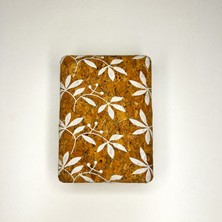 Taşmeran Dikdörtgen Yaprak Desenli Karışık Makyaj Aynası C-1 TKY0441