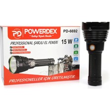 PD-6692 15 Watt 1000 Lümen Profesyonel Şarjlı El Feneri