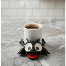 Home Özel Tasarım Sevimli Baykuşlu Bardak Altlığı - Dekoratif ve Eğlenceli Ofis Aksesuarı