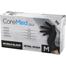 Ayder Timya M BEDEN SİYAH PUDRASIZ NİTRİL MUAYENE ELDİVENİ  100LÜ (Timya/Go1395)  201509