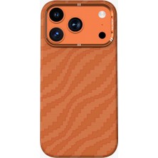 Nanospace iPhone 17 Pro Max Ile Uyumlu Magsafe Karbon Fiber Dokulu Manyetik Kılıf