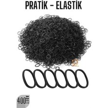 Turk Pratik Saç Lastik Toka 400 Adet Si̇yah