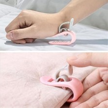 Go İthalat 4 Adet Iğnesiz Yorgan Çarşaf ve Perde Tutucu Sabitleyici Kaydırmaz Örtü Düzenleyici Klips (784)