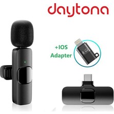 Type-C Lightning Kablosuz Dönüştürücü ile Yaka Mikrofonu, Çok Yönlü Kullanım