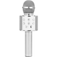 Kablosuz Karaoke Mikrofon ve Bluetooth Hoparlör, Aux, USB ve Sd Kart Girişli