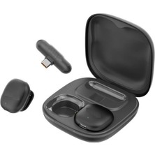 Siyah Kablosuz Yaka Mikrofonu, Aı Destekli Anc ile Ses Kalitesini Artırır