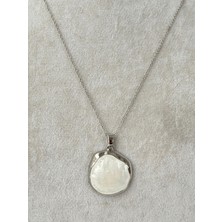 Calista Aksesuar Beyaz Sedef Yansımalı Silver Renkli Kolye