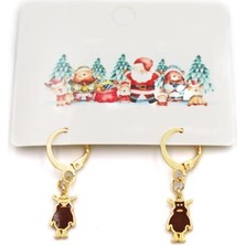 ModaSize Geyik Yılbaşı Küpe - Altın