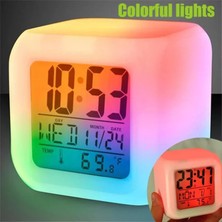 Ayder Timya Led Dijital Renkli Masa Saati Alarm Termometre Tarih Masaüstü Saat (Timya/Go1395)  202436