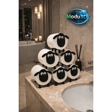 Modu3D Koyun Figürlü Tuvalet Kağıdı Standı – 6’lı Set | Eğlenceli ve Dekoratif Banyo Aksesuarı