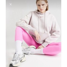 Nike Sportswear Phoenix Fleece Oversized Logo Hoodie Bol Kalıp Pembe Kadın Sweatshirt FQ7042-019