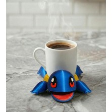 Sevimli Mavi Kaplumbağalı Bardak Altlığı - Dekoratif ve Eğlenceli Ofis Aksesuarı