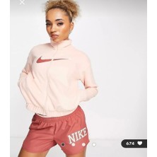 Nike Dri-Fit Swoosh Graphic Running Full-Zip Tam Boy Fermuarlı Kadın Sweatshirt DQ6383-800