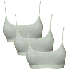 ModaSize Pedli Ip Askılı Krem Büstiyer 3 Adet