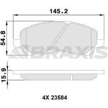 Braxis On Fren Balatası Mıtsubıshı Lancer 03-11 Asx 11-13 Galant 96- Outlander 03- 4008 12- C4 12- Comp