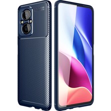 Newface Xiaomi Poco M5 Kılıf Auto Focus Karbon Kapak - Lacivert