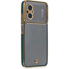 Newface Xiaomi Poco M5 Kılıf Liva Lens Silikon - Yeşil