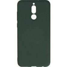 Newface Huawei Mate 10 Lite Kılıf Nano Içi Kadife Silikon - Koyu Yeşil