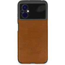 Newface Xiaomi Poco M5 Kılıf Loop Deri Silikon - Kahverengi