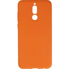 Newface Huawei Mate 10 Lite Kılıf Nano Içi Kadife Silikon - Turuncu