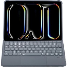 Newface T5504D Ipad Pro 11 (2024) Kılıf Palermo Ledli Klavyeli Standlı Tablet Kılıfı - Siyah