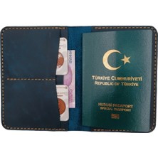 Minimalim Leather Craft Pasaport & Seyahat Cüzdan Kılıfı Hakiki Deri El Yapımı