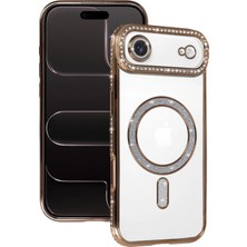 Newface Apple Iphone 17 Air Joke Simli Magneticsafe Kılıf - Gold