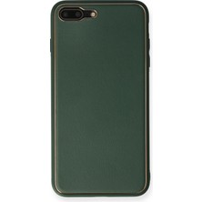 Newface Iphone 7 Plus Kılıf Coco Deri Silikon Kapak - Yeşil