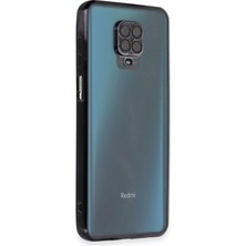 Newface Xiaomi Redmi Note 9 Pro Kılıf Razer Lensli Silikon - Siyah