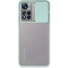 Newface Xiaomi Redmi Note 11T Kılıf Palm Buzlu Kamera Sürgülü Silikon - Turkuaz