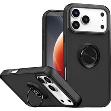 Newface Apple Iphone 17 Pro Montreal Yüzüklü Silikon Kapak - Siyah