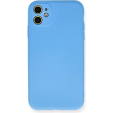 Newface Iphone 11 Kılıf Nano Içi Kadife Silikon - Mavi