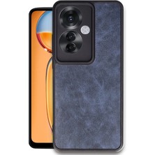 Newface Oppo Reno 11F Kılıf Aras Deri Kapak - Lacivert