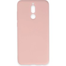 Newface Huawei Mate 10 Lite Kılıf Nano Içi Kadife Silikon - Pudra