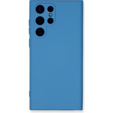 Newface Samsung Galaxy S24 Ultra Kılıf Nano Içi Kadife Silikon - Mavi