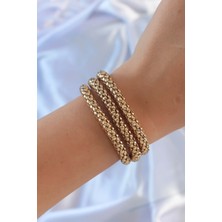 Nehir Altın Renk Çoklu Kadın Bileklik