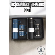 Eilo Luxe Şık ve Dayanıklı 3 Bardaklı Termos Seti Uzun Süre Isı Koruma Özellikli - AA002C-67YUC3