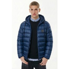 D1fference İçi Astarlı Su ve Rüzgar Geçirmez Cepli Kapüşonlu Erkek Mont