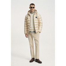 D1fference İçi Astarlı Cepli Kapüşonlu Jel Elyaflı Su ve Rügar Geçirmez Erkek Kışlık Mont