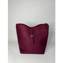 Özbu Süet Kemer Askılı Omuz Çanta (Makyaj Çantalı)