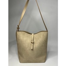 Özbu Süet Kemer Askılı Omuz Çanta (Makyaj Çantalı)