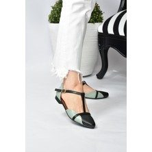 Fox Shoes Yeşil/siyah Kadın Babet B726881809