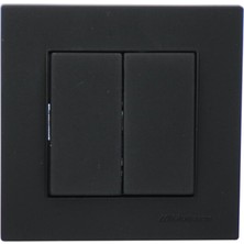 Ayder Timya Mutlusan RİTA-2220 402 0284 Poşetli Siyah - Komütatör - 2li Anahtar Priz Vidalı - Çerçeveli (TIMYA/GO1395)  203001