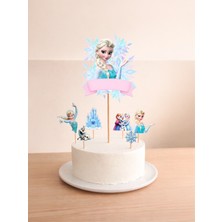 Sinem Gift Elsa Pasta Süsü - Elsalı 6 Lı Cupcake - Elsa Konseptli Süs - Elsa Frozen Doğum Günü