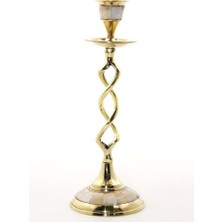 Avensyy Tekli Pirinç Sedefli Şamdan