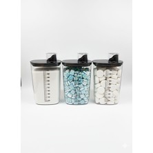 altabi Premium Erzak Kabı / Deterjan Kabı – Ölçek Kapaklı 1300 ml (3 Adet)