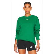 Nike Sportswear Phoenix Fleece Women's Oversized Crew-Neck Bol Kalıp Yeşil Kadın Sweatshirt DQ5733-365