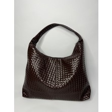 Özbu Örgü Model Deri Büyük Boy Salaş Çanta