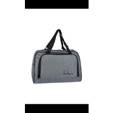 Avensyy Su Geçirmez Büyük Boy Askılıklı Spor El Valizi Gri Kapitone Kadın Çantası